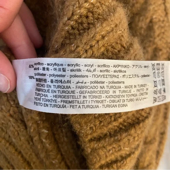 Brown Zara Cable-Knit Sweater - Picture 3 of 4